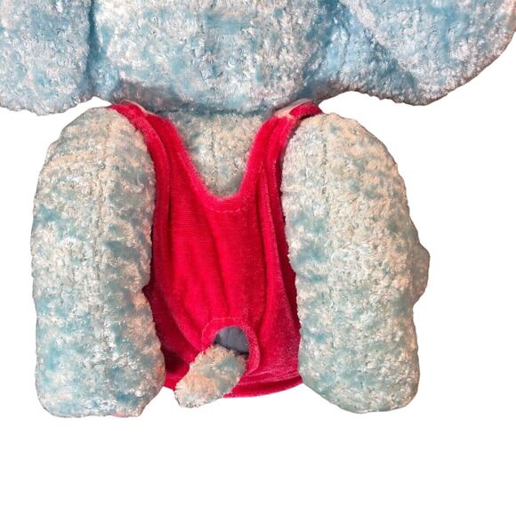 TonyToy Plush Sitting Elephant Puli International Blue Pink Outfit Bow 12in - Picture 8 of 11